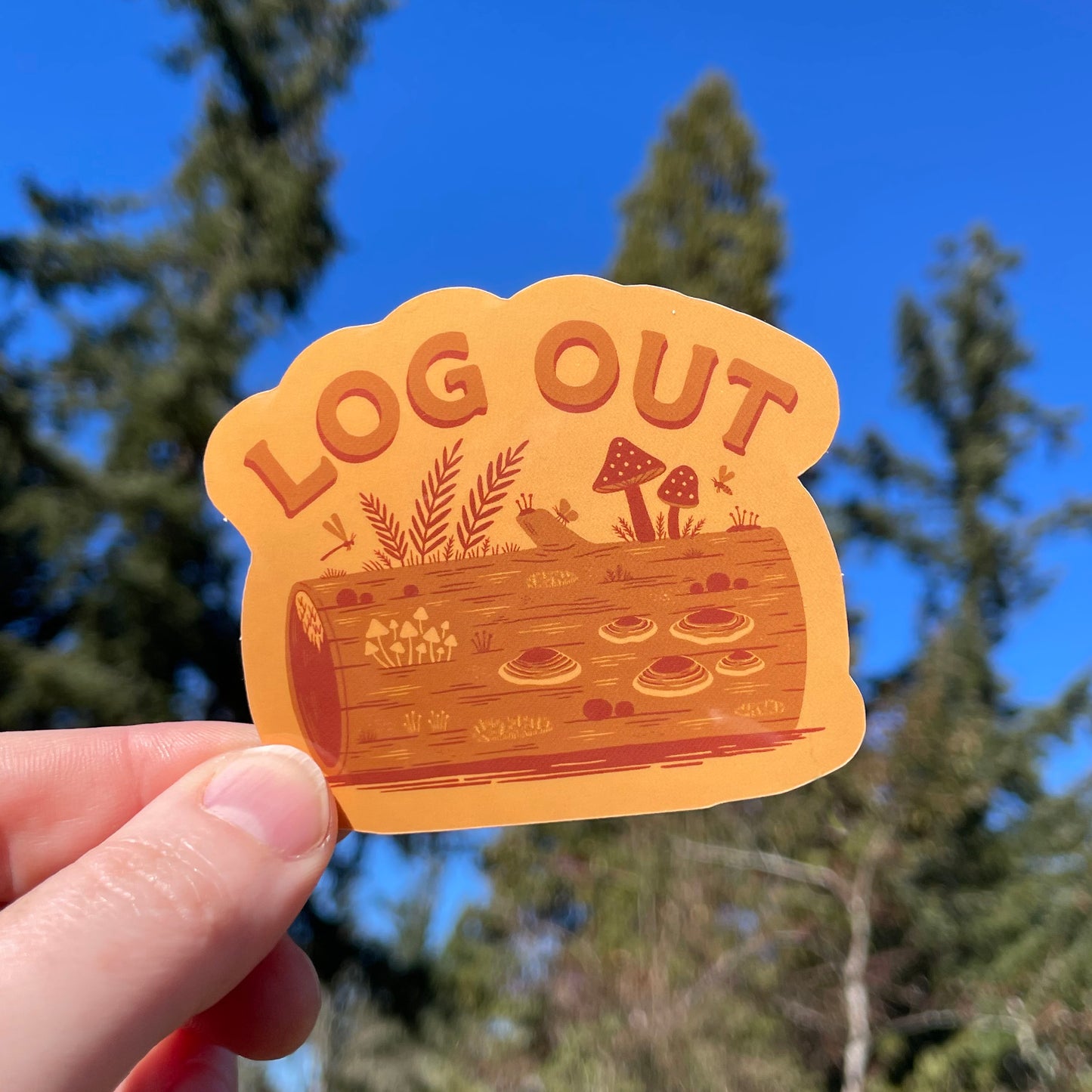 Log Out Sticker