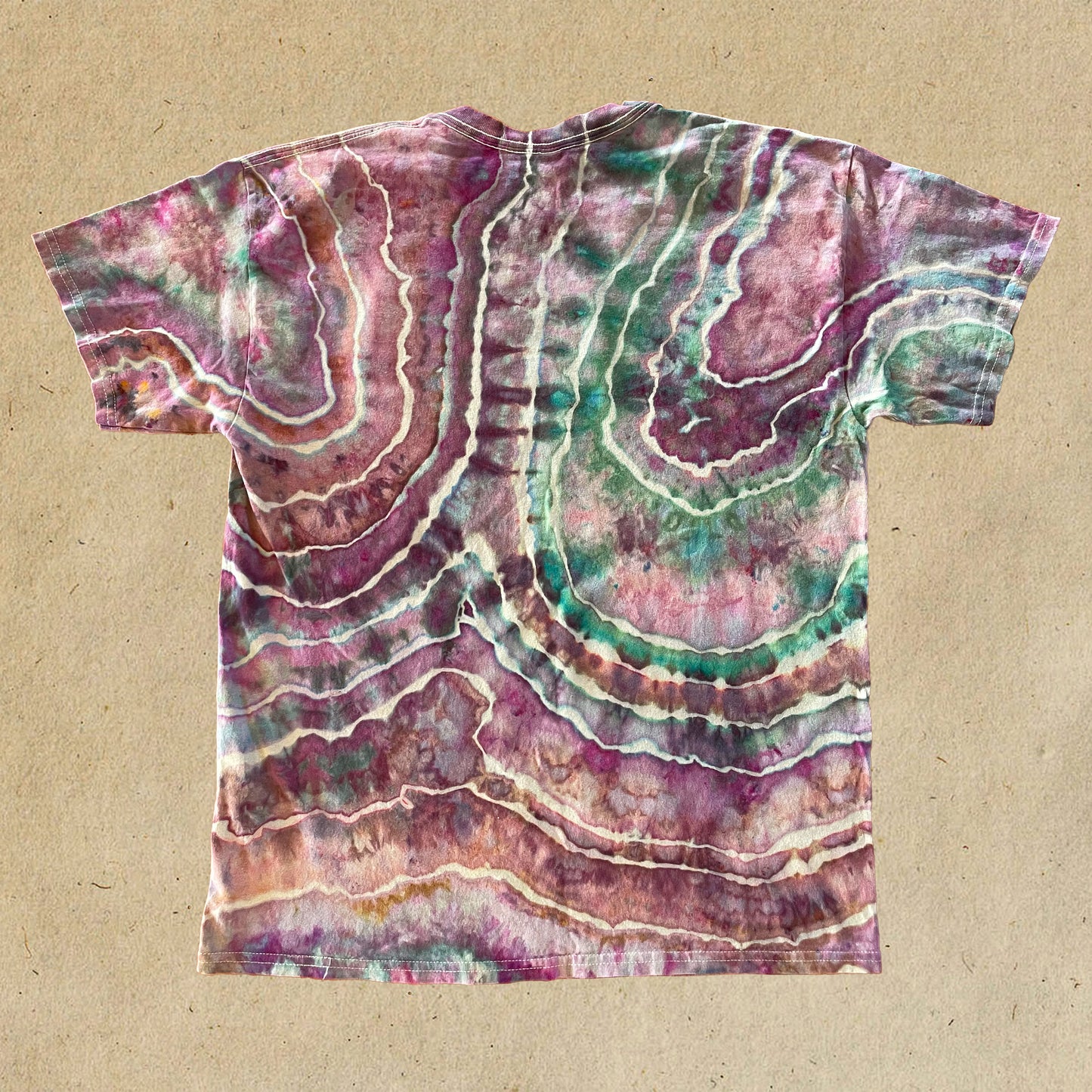 Bird Song Short Sleeve Shirt size large *Tie Dyed