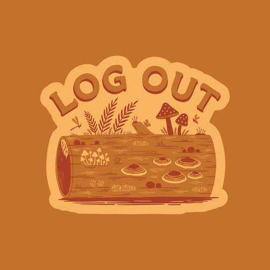 Log Out Sticker