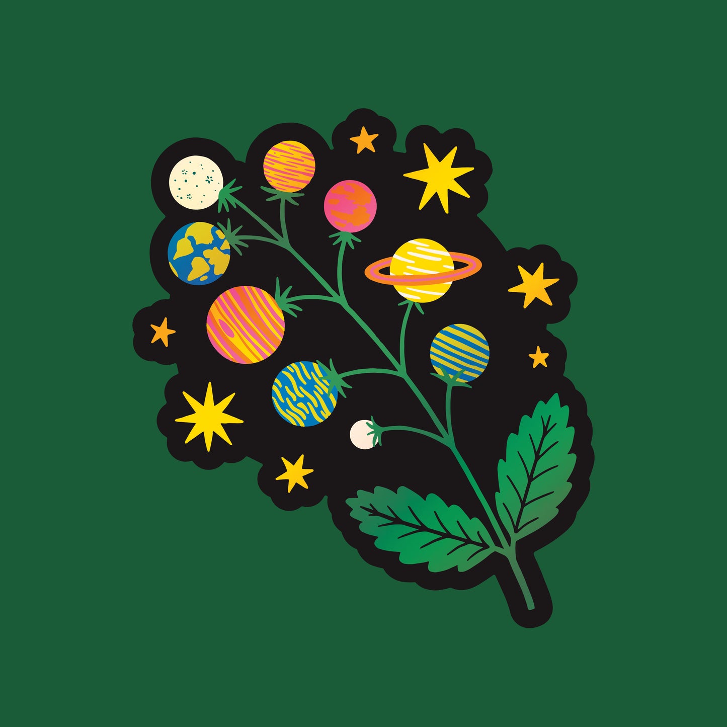 Planet Plant Sticker
